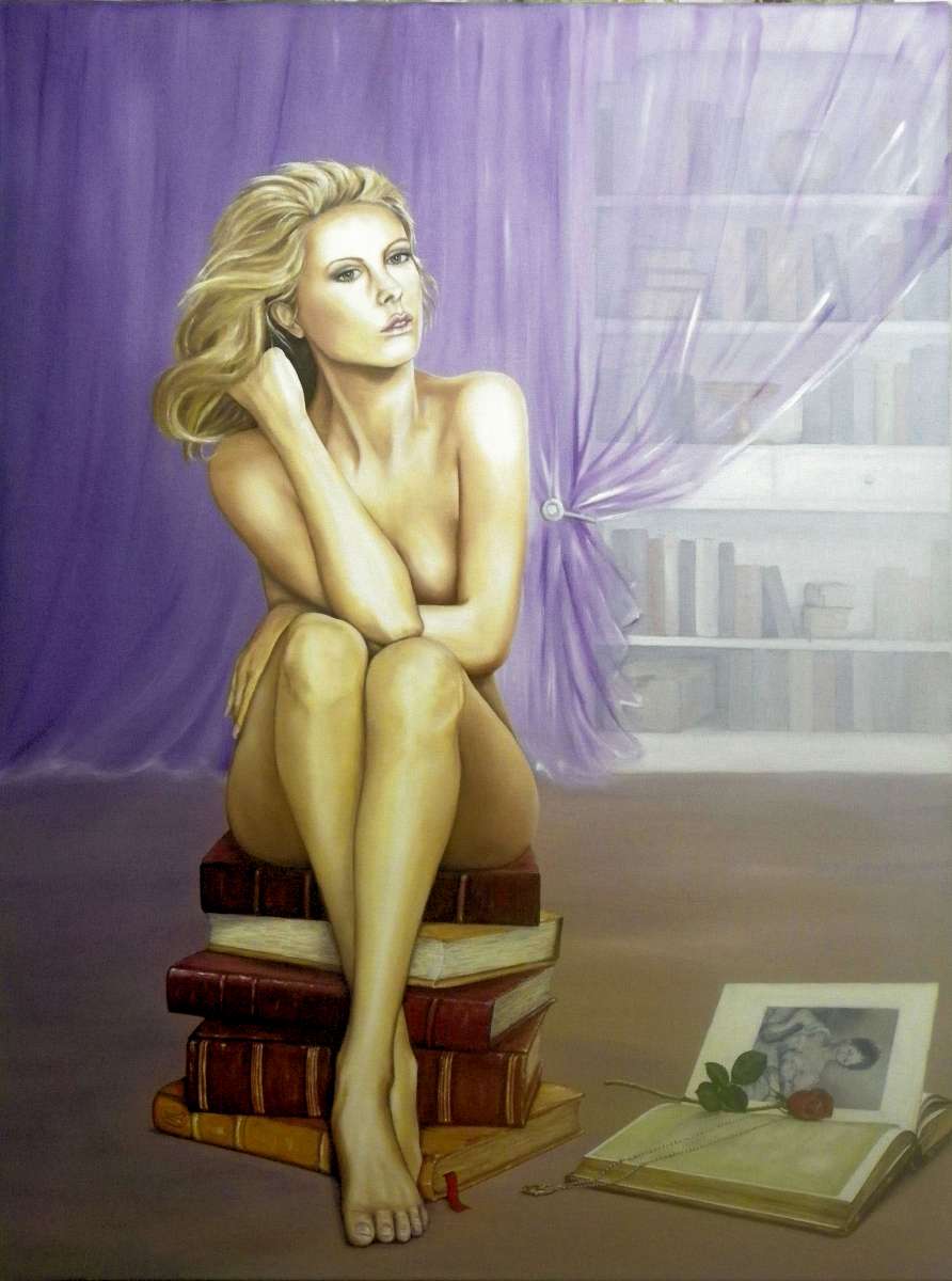 melle recamier Huile sur toile 60x81cm